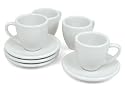 Konitz K100 Coffee Bar Espresso Cups and Saucers Set of 4