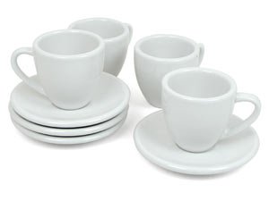 Konitz K100 Coffee Bar Espresso Cups and Saucers Set of 4