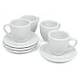 Konitz K100 Coffee Bar Espresso Cups and Saucers Set of 4