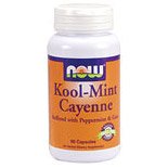 Kool-Mint Cayenne Pepper 500mg 90 Caps, NOW Foods