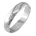 9ct White Gold, 4mm Wide, 'D' Shape Wedding Ring