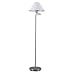 Swing Arm Floor Lamp, Satin Nickel Cloth