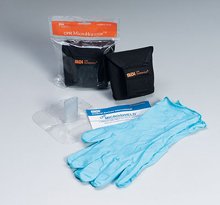 Microshield&laquo; CPR microholster- black w/ CPR faceshield and 1 pair nitrile gloves- 1 ea. At Home Emergency