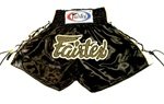 Fairtex Black Lace Muay Thai Shorts - Small
