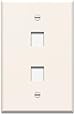 OnQ / Legrand WP3402LA 1Gang, 2Port Wall Plate, Light Almond
