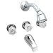 3 Valve Bathtub Faucet & Shower Diverter