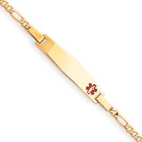 Childrens Toyshop  Jewelry : 14k Medical Jewelry Childrens Bracelet - 6 Inch