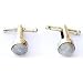 Cuff Links Pair for Men in Sterling Silver & Rainbow Gemstone (cflng007)