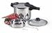 Chef's Design 9 quart stainless steel pressure coooker.