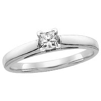 1 3 ct. Princess Cut Diamond Solitaire