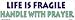 Life is fragile bumper sticker