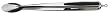 Pedrini Black & Satin Barbeque Tongs Stainless Steel