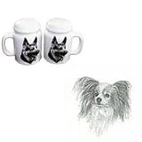 Papillon Large Salt and Pepper Shaker, Porcelain by Rosalinde (4')