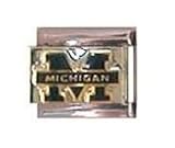 Michigan Wolverines M CutOut Italian Style Charm
