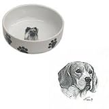 Beagle Paw Print Bowl, Porcelain by Rosalinde (7' x 2.5' deep)