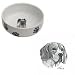 Beagle Paw Print Bowl, Porcelain by Rosalinde (7' x 2.5' deep)