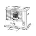 Sengoku Heat Mate Portable Fan forced Radiant KerosMene Heater 10,600 BTU , Beige #HMRF-1140