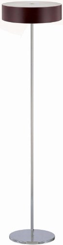 Lite Source LS-81188 Bosco Floor Lamp, Chrome with Dark Walnut Shade