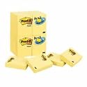 3M Post-it 3 x 3 Inch Canary Yellow Notes, 90 Sheets 24 Pack (654-24VAD)
