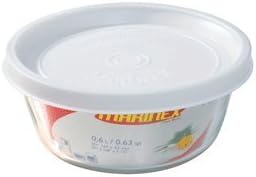 Lancaster Colony GD16312011 Small Round Bowl with Color Plastic Lid, 20.3 oz, pk 12 st