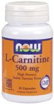 L-Carnitine by NOW Foods - (500mg - 30 Capsules)
