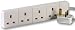 10m 4 Way Gang Mains Power Extension Lead Socket Cable