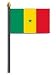 Outdoor Living : Senegal Flag Rayon On Staff 4 in. x 6 in.