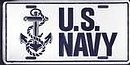 US Navy License Plate