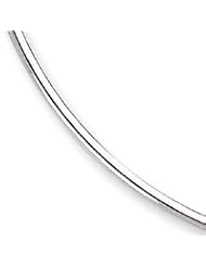 Sterling Silver 18inch Hollow Polished Neck Collar Necklace QH360-18"