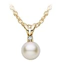 14kt. Gold, Cultured Pearl & Diamond Pendant