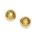 14k Yellow 9 mm Diamond-cut ball Earrings