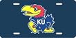 Kansas Jayhawks Laser Cut Navy License Plate - SET OF 6 - Sports Merchandise