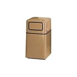 IMAGE OF Square Self-Closing Trash Can, Brown,29 Gal Capacity,20