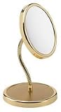 Irving Rice Polished Brass Gooseneck Mirror