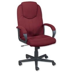 Trexus Intro Managers Armchair High Back 670mm Seat W520xD470xH440-540mm Burgundy