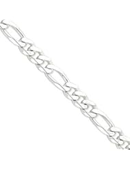Sterling Silver 10.75mm Figaro Chain QFG300-9"