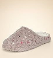 Per Una Embroidered Heart Mule Slippers