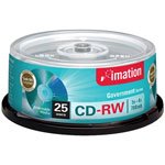 IMATION CD-RW MEDIA 4X 700MB 80MIN SPINDLE TAA 25-PK (Retail)