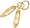 Ballet Shoes Charm, Gold Plated Silver
