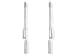 Fossil Silver Double Rectangle Drop Earrings