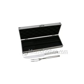 Wusthof 2 Piece Stainless Steel Carving Set with Al Case 9711-9 by Meat Carving Sets