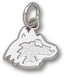 Northern Illinois Huskies Solid Sterling Silver Huskie Head 3/8'' Pendant