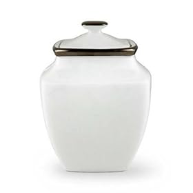 Lenox Solitaire White Square Sugar Bowl by Lenox