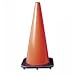 Office Products : Traffic Cone, 18", Black Base, Orange, Sold as 1 each
