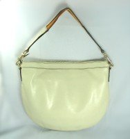 Gucci Handbags (Creme) 153032 Leather Hobo Bag with Signature Web Design