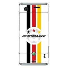 Design Folie Skins Cover Sony Ericsson W595 - Fan Artikel Fu�ball Deutschland - Schwarz Rot Gold