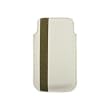 Apple iPhone 4G Leather Phone Sleeve White & Brown