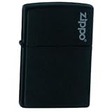 Electronics : Zippo black matte w/logo lighter