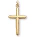 24K Gold over Sterling Silver Cross and 18-inch Chain