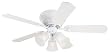 Westinghouse 7850800 Contemporary Trio Three-Light 42-Inch Five-Blade Ceiling Fan, White with